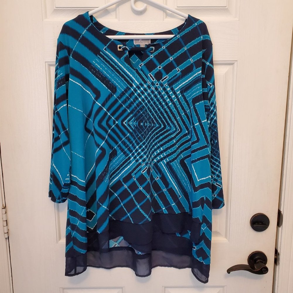 JM Collection Woman Blouse Size 3X